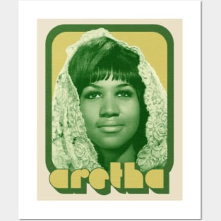 Aretha Franklin / Original 70s Style Retro Design Posters and Art